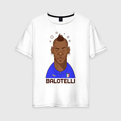 Футболка оверсайз женская Balotelli, цвет: белый