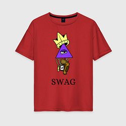 Женская футболка оверсайз Swag traingular