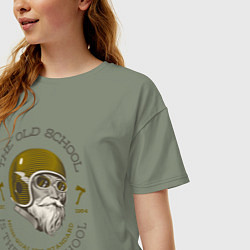 Футболка оверсайз женская Байкерская школа, цвет: авокадо — фото 2