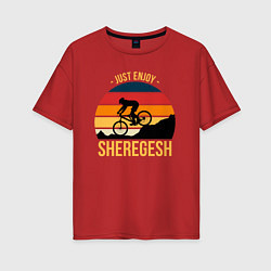 Женская футболка оверсайз Just enjoy Sheregesh