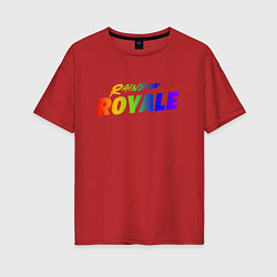 Женская футболка оверсайз Rainbow Royale