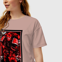 Футболка оверсайз женская Постер За Императора! красны, цвет: пыльно-розовый — фото 2