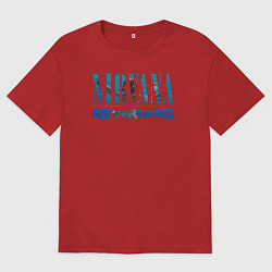 Футболка оверсайз женская Nirvana Нирвана Рок Rock, цвет: красный