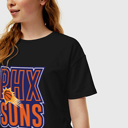 Футболка оверсайз женская PHX Suns, цвет: черный — фото 2