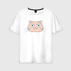 Женская футболка оверсайз Cute Cat