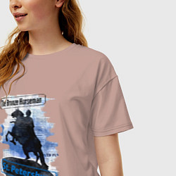 Футболка оверсайз женская The Bronze Horseman, цвет: пыльно-розовый — фото 2
