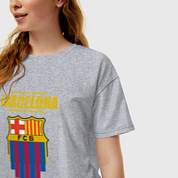 Футболка оверсайз женская Барселона Испания, цвет: меланж — фото 2