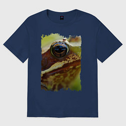 Футболка оверсайз женская Глаз лягушки, цвет: тёмно-синий