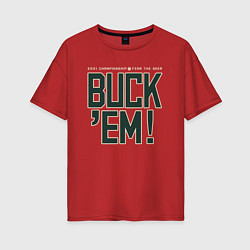 Женская футболка оверсайз Buck Em