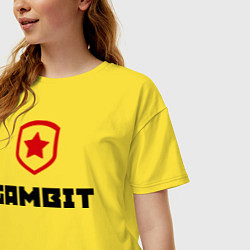 Футболка оверсайз женская Gambit, цвет: желтый — фото 2