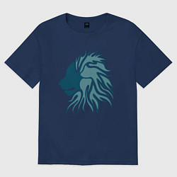 Футболка оверсайз женская Super Lion, цвет: тёмно-синий