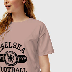 Футболка оверсайз женская Chelsea Football Club, цвет: пыльно-розовый — фото 2