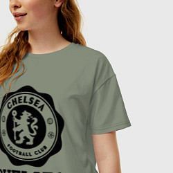 Футболка оверсайз женская Chelsea FC: Emblem, цвет: авокадо — фото 2