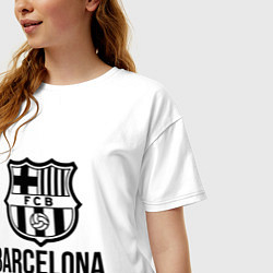 Футболка оверсайз женская Barcelona FC, цвет: белый — фото 2