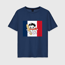 Женская футболка оверсайз Осьминог француз