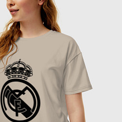 Футболка оверсайз женская Real Madrid, цвет: миндальный — фото 2