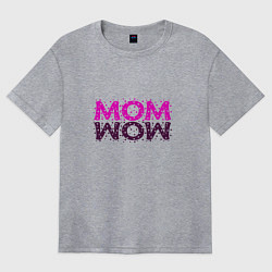 Футболка оверсайз женская MOM, цвет: меланж