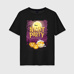 Женская футболка оверсайз Ночная вечеринка