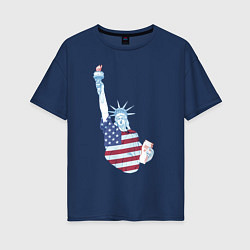 Женская футболка оверсайз Статуя свобода