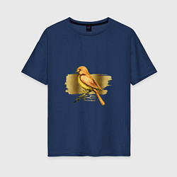 Женская футболка оверсайз Золотая птица