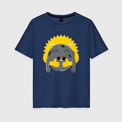 Женская футболка оверсайз Солнце и Луна