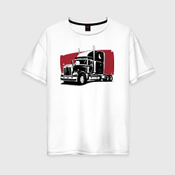 Футболка оверсайз женская Truck red, цвет: белый