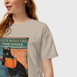 Футболка оверсайз женская КОТ УЧЕНЫЙ, цвет: миндальный — фото 2