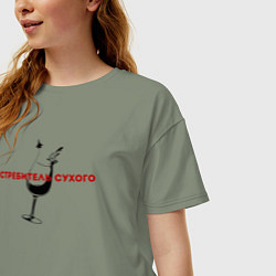 Футболка оверсайз женская Истребитель сухого, цвет: авокадо — фото 2