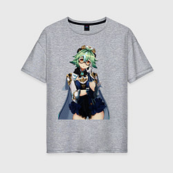 Футболка оверсайз женская Genshin Impact Сахароза, цвет: меланж
