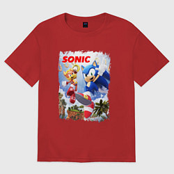 Футболка оверсайз женская SONIC СОНИК Z, цвет: красный