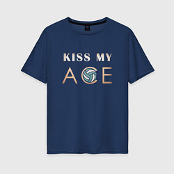 Женская футболка оверсайз Kiss My Ace