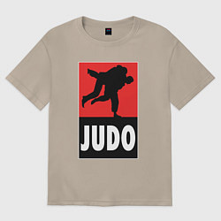 Футболка оверсайз женская Judo, цвет: миндальный