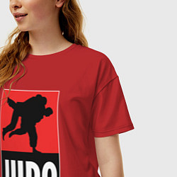 Футболка оверсайз женская Judo, цвет: красный — фото 2