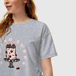 Футболка оверсайз женская Королева выпечки Baking Queen, цвет: меланж — фото 2