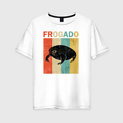 Женская футболка оверсайз Дождевая жаба Frog Avocado