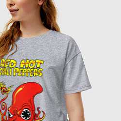 Футболка оверсайз женская RED HOT CHILI PEPPERS, цвет: меланж — фото 2