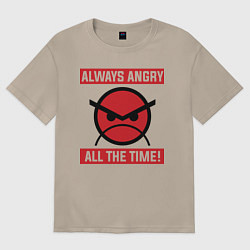 Футболка оверсайз женская Angry marines, цвет: миндальный