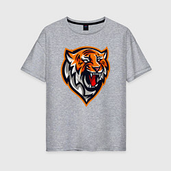 Женская футболка оверсайз Tiger Scream
