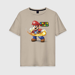 Женская футболка оверсайз Марио очень крутой!