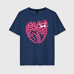 Женская футболка оверсайз Pink Tiger