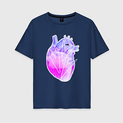 Женская футболка оверсайз Реалистичные силуэт сердца