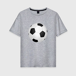 Женская футболка оверсайз Футбольный мяч