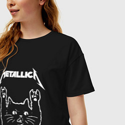 Футболка оверсайз женская METALLICA МЕТАЛЛИКА, цвет: черный — фото 2