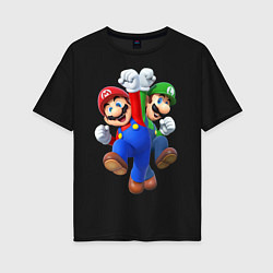 Женская футболка оверсайз Mario Bros
