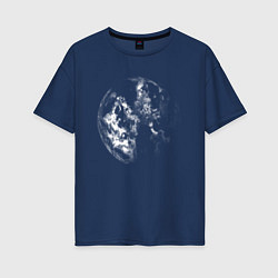 Женская футболка оверсайз Халфтон планета