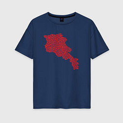 Женская футболка оверсайз Red Armenia
