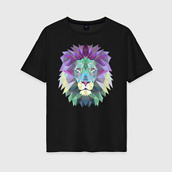 Женская футболка оверсайз Голова льва