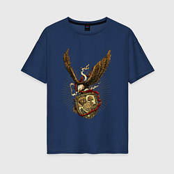 Футболка оверсайз женская Гигантский орёл, цвет: тёмно-синий
