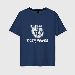 Женская футболка оверсайз Power of Tiger