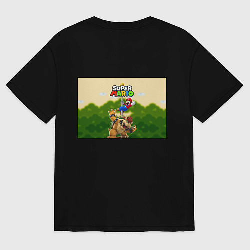 Женская футболка оверсайз Mario Coins / Черный – фото 2